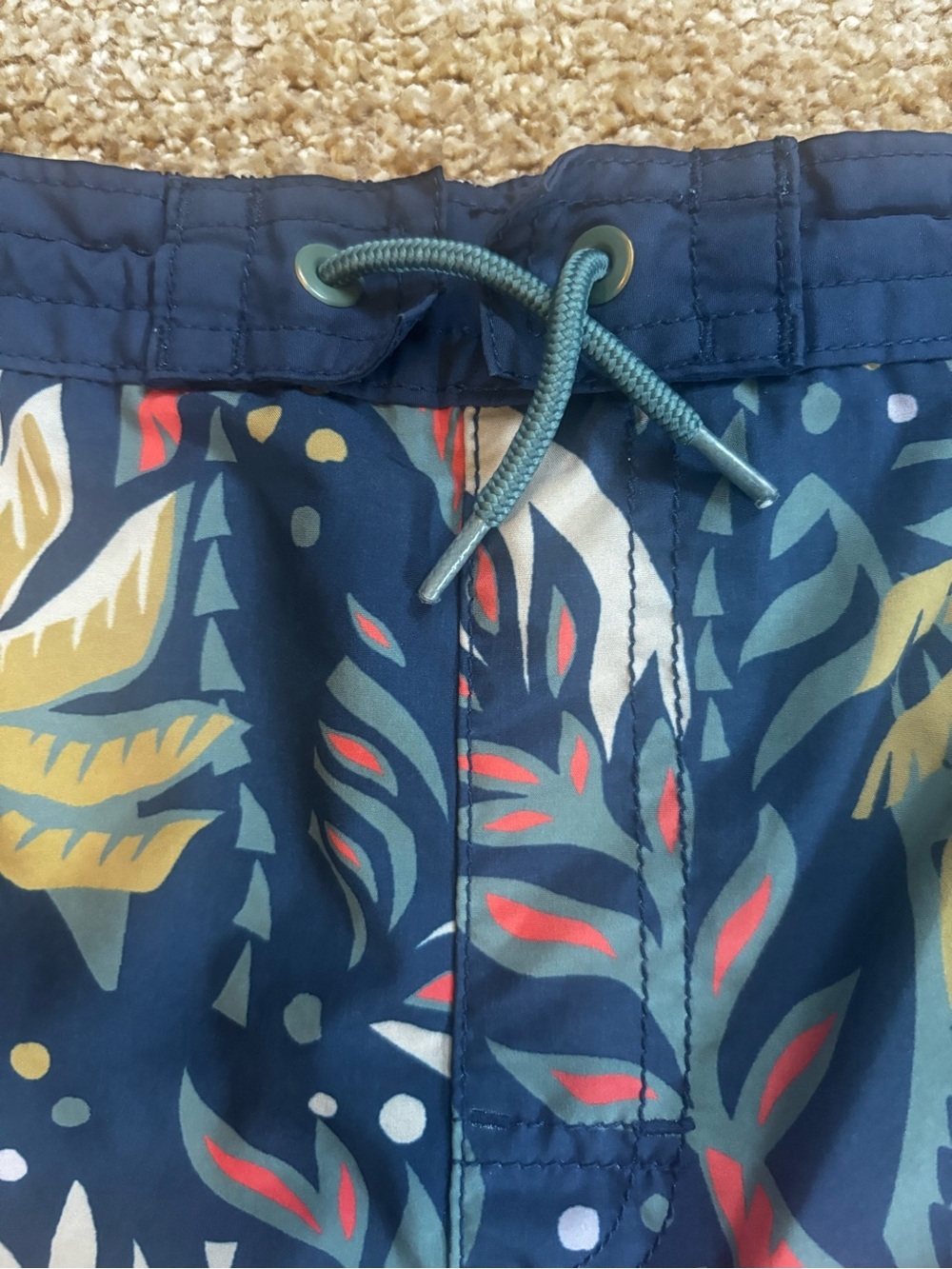 Old Navy Boys XXL 18 Tropical Palm Print Swim Trunks Board Shorts Beach Vacation - Picture 2 of 6